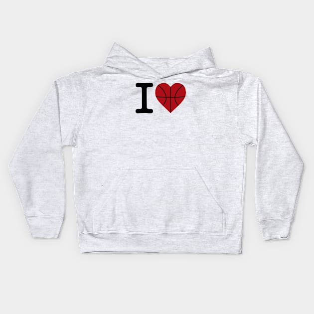 I love basketball Kids Hoodie by pfffufo